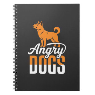 Carnet Mascotte de vecteur de chiens en colère