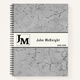 Carnet Masculine Gris Asphalt Gris