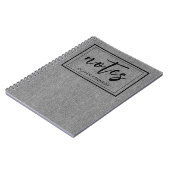 Carnet Masculine Light Grey Denim Print Classic Spiral (Côté gauche)