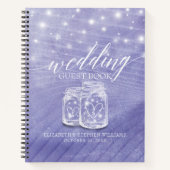 Carnet Mason Jars String Lights Floral Mariage Guestbook (Devant)