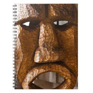 Carnet Masque africain sculpté à la main
