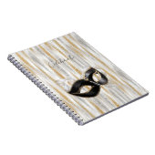 Carnet Masque de célébration argent or clinquant (Côté Droit)
