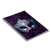Carnet Masque de masquerade bleu élégant (Côté Droit)