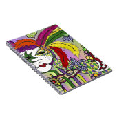 Carnet Masque de plumes de Mardi Gras psychédélique (Côté Droit)