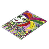 Carnet Masque de plumes de Mardi Gras psychédélique (Côté gauche)