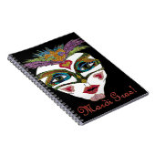 Carnet Masque de plumes de Parties scintillant Mardi Gras (Côté Droit)