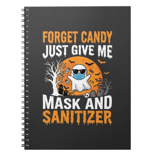 Carnet Masque et désinfectant Halloween Ghost Design_1 (Devant)