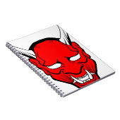 Carnet Masque rouge japonais Hannya (Côté Droit)