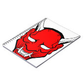 Carnet Masque rouge japonais Hannya (Côté gauche)