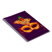 Carnet Masque royal violet mascarade mardi gras (Côté Droit)