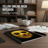 Carnet Masque souriant jaune