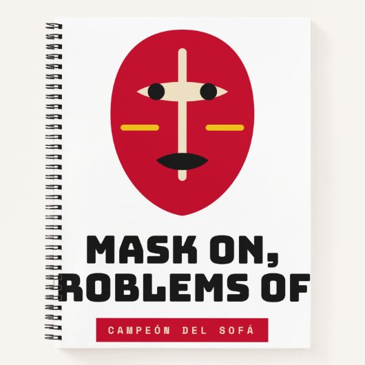 Carnet Masque sur problèmes éteints Champion de canapé Ca (Devant)
