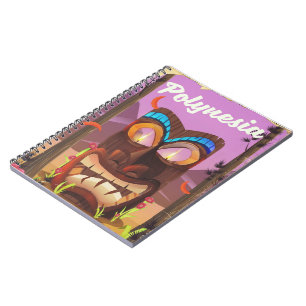 Carnet masque Tiki de Polynésie
