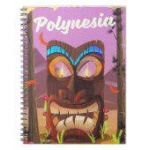 Carnet Masque Tiki de Polynésie (Devant)