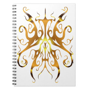 Carnet Masque Tribal Abstrait au Design Élégant en Or