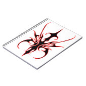 Carnet Masque tribal - Noir et Rouge (Côté gauche)