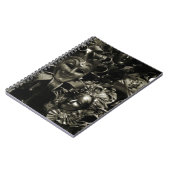 Carnet Masques de bal masqué gothique noir (Côté gauche)