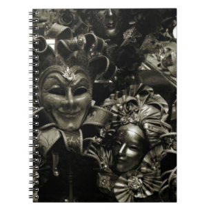 Carnet Masques de bal masqué gothique noir