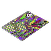 Carnet Masques de plumes de mardi gras psychédélique (Côté gauche)