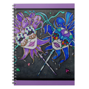 Carnet Masques Jester Comédie/Tragédie