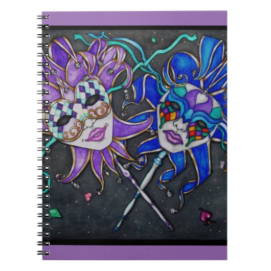 Carnet Masques Jester Comédie/Tragédie (Devant)