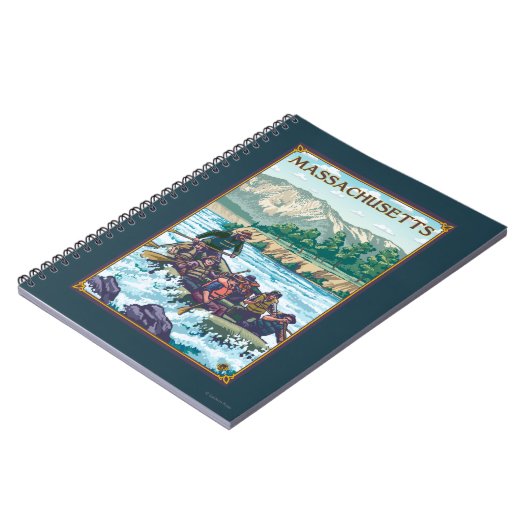 Carnet MassachusettsScène de Rafting (Côté gauche)