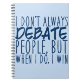 Carnet Master Debater Funny Discours and Debate Team (Devant)