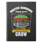 Carnet Master Gardener Vert Pouce Plante Fleur (Devant)