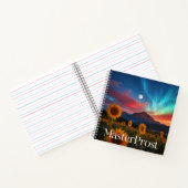 Carnet MasterProst : Les tournesols sous le ciel céleste (Intérieur)