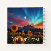 Carnet MasterProst : Les tournesols sous le ciel céleste (Dos)
