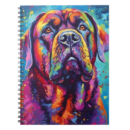 Carnet Mastiff coloré (Devant)
