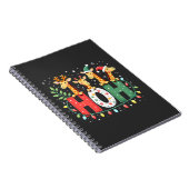 Carnet Matching Christmas Santa Hat Ho Ho Ho Giraffe Anim (Côté Droit)