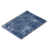 Carnet Matériau Denim dans un motif de poche patchwork. (Côté gauche)