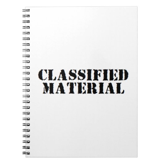 Carnet matériel classifié (Devant)