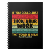 Carnet Math Enseignant Maths Si Vous Pouvez Juste (Devant)