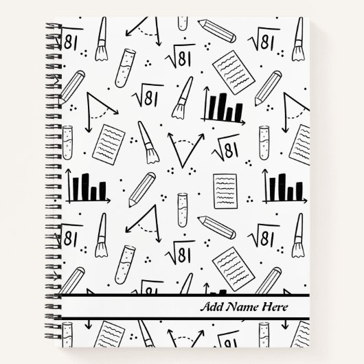 Carnet Math moderne Motif à thème (Devant)