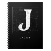Carnet Math Monogramme - Lettre J (Devant)