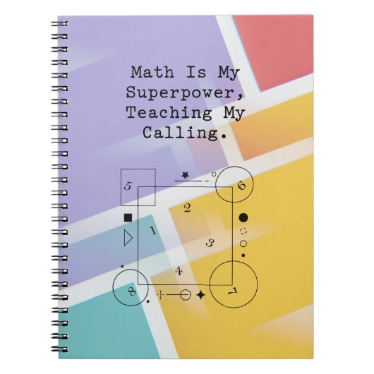 Carnet Math Superpower Teacher | Calling & Passion (Devant)