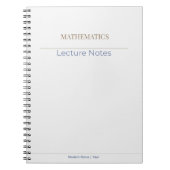 Carnet Mathematics Notebook – Minimal Academic Edition (Devant)