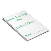 Carnet mathématique très facile (Côté Droit)