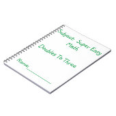 Carnet mathématique très facile (Côté gauche)