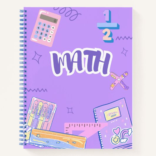 Carnet 💜 mathématiques purpol 📐 (Devant)