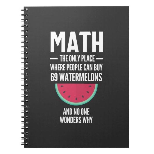 Carnet Maths. Drôle Math Sarcasm Citation Cadeau (Devant)