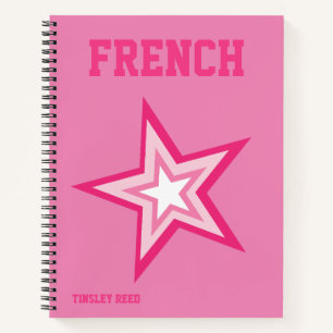 Carnet Matière Scolaire Rose Prépa