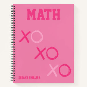 Carnet Matière Scolaire Rose Prépa