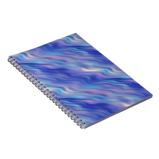 Carnet Matin Glory Blue Wavy Texture (Côté Droit)