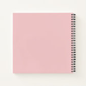 Carnet Matron d'honneur Simple Nom moderne rose pâle (Dos)