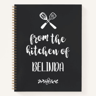 Carnet Matte Black Whisk Spatula de la cuisine de