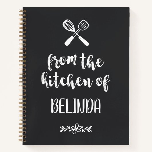 Carnet Matte Black Whisk Spatula de la cuisine de (Devant)