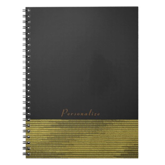 Carnet Matte Gold Modern Glam Sequins Chic Elegant (Devant)